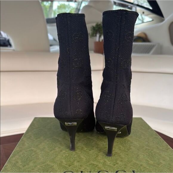 Gucci Black Heeled Boots with  Accents - Picture 10 of 15